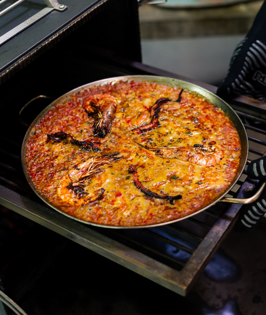 Arroz meloso with shrimp