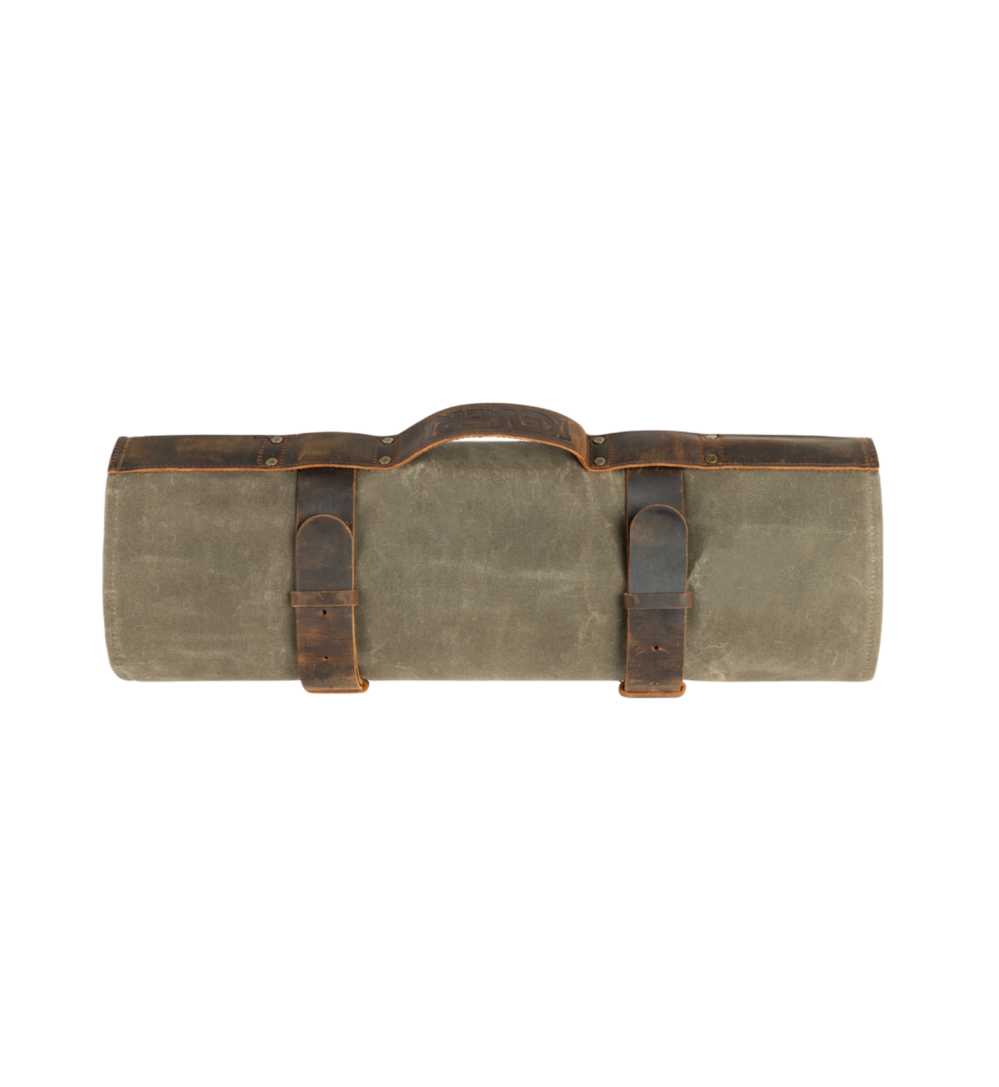 Waxed Cotton Knife Bag - Olive Green