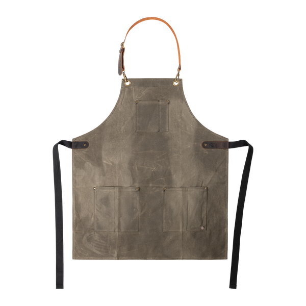 Waxed Cotton Apron - Olive Green – Keveri US
