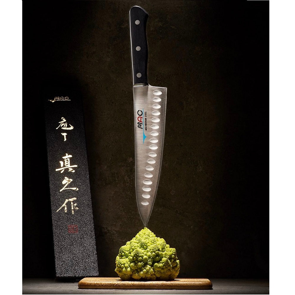 Mac Knife Professional MTH-80 Hollow Edge Chef Knife & SR-2